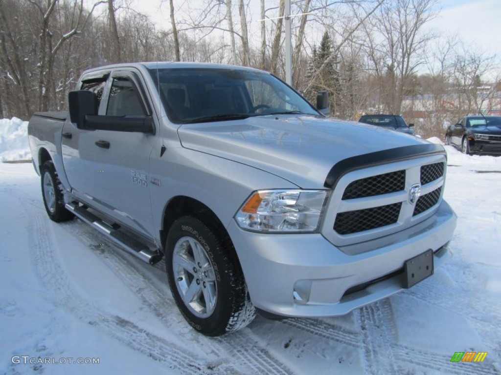 2014 1500 Express Crew Cab 4x4 - Bright Silver Metallic / Black/Diesel Gray photo #8