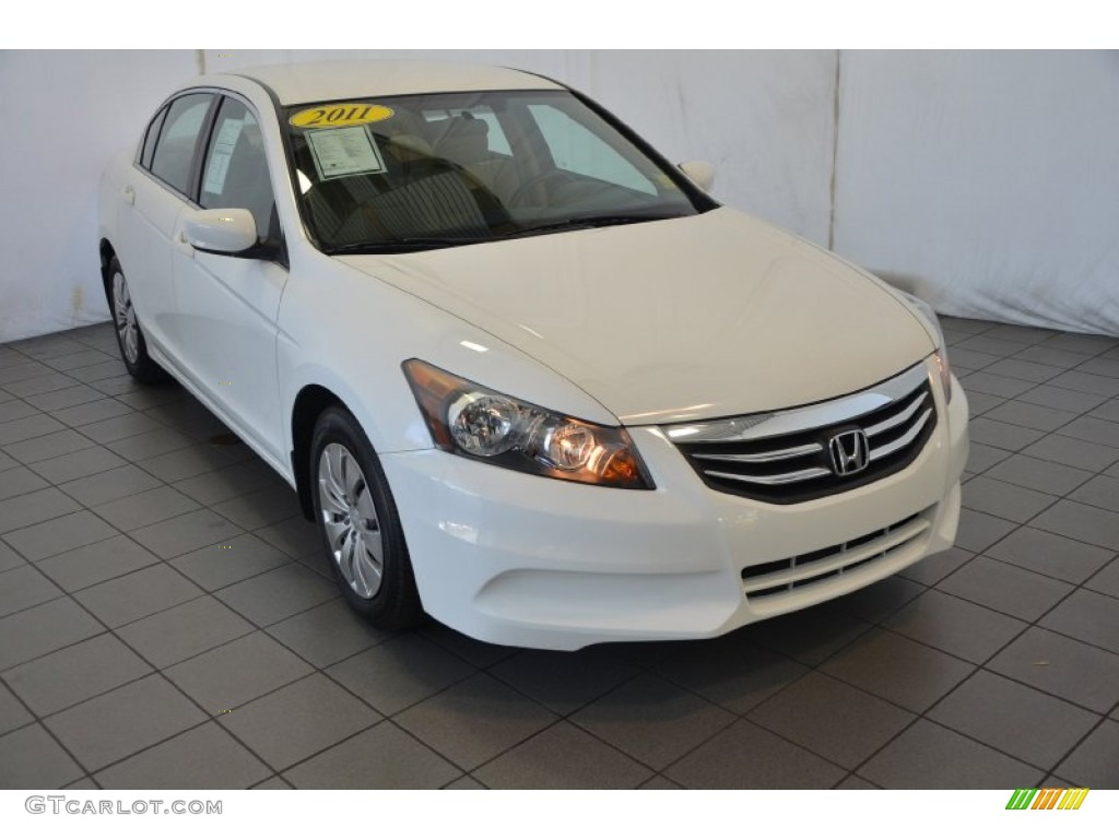 2011 Accord LX Sedan - Taffeta White / Ivory photo #1