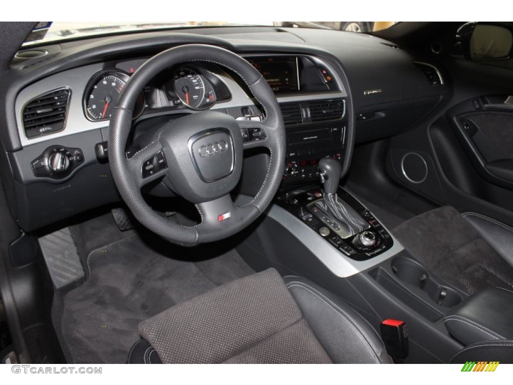 Black Interior 2011 Audi A5 2.0T quattro Coupe Photo #90654804
