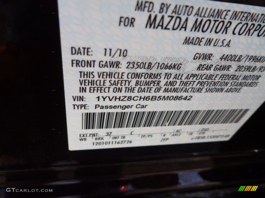 2011 MAZDA6 i Touring Sedan - Black Cherry Metallic / Beige photo #25
