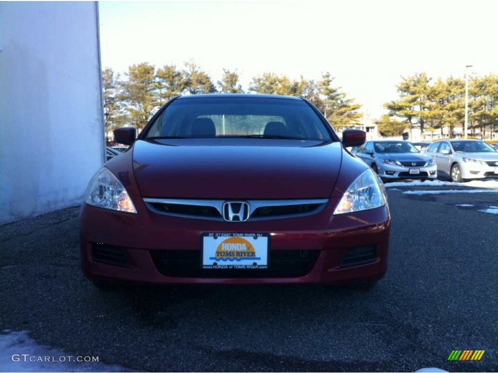 2007 Accord EX-L Sedan - Moroccan Red Pearl / Gray photo #2