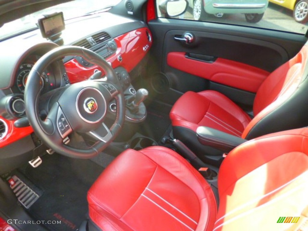 Abarth Rosso Leather (Red) Interior 2012 Fiat 500 Abarth Photo #90656399