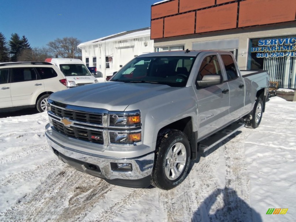 2014 Silverado 1500 LT Z71 Double Cab 4x4 - Silver Ice Metallic / Jet Black photo #2