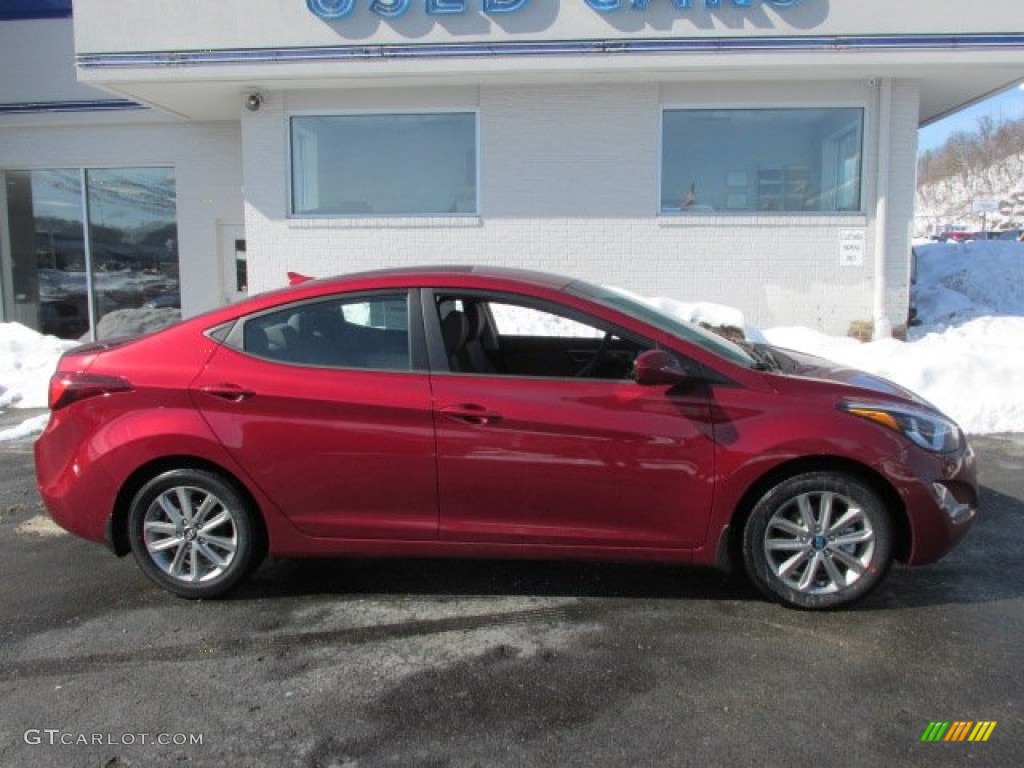 2014 Elantra SE Sedan - Red / Gray photo #2