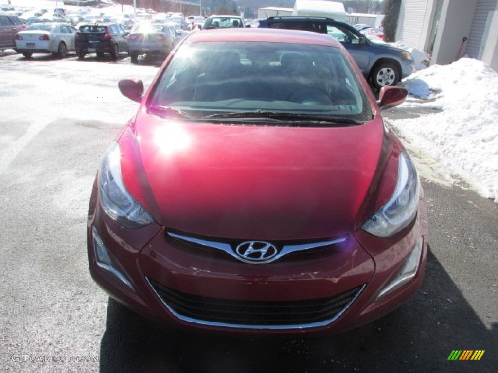 2014 Elantra SE Sedan - Red / Gray photo #4