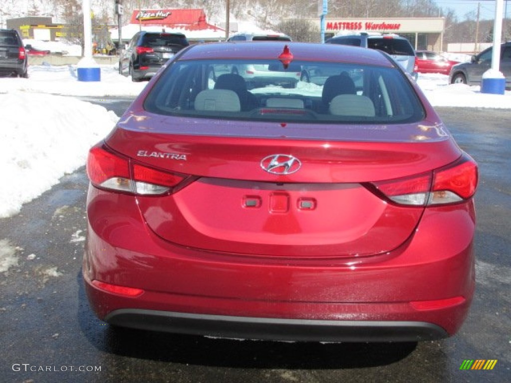 2014 Elantra SE Sedan - Red / Gray photo #6