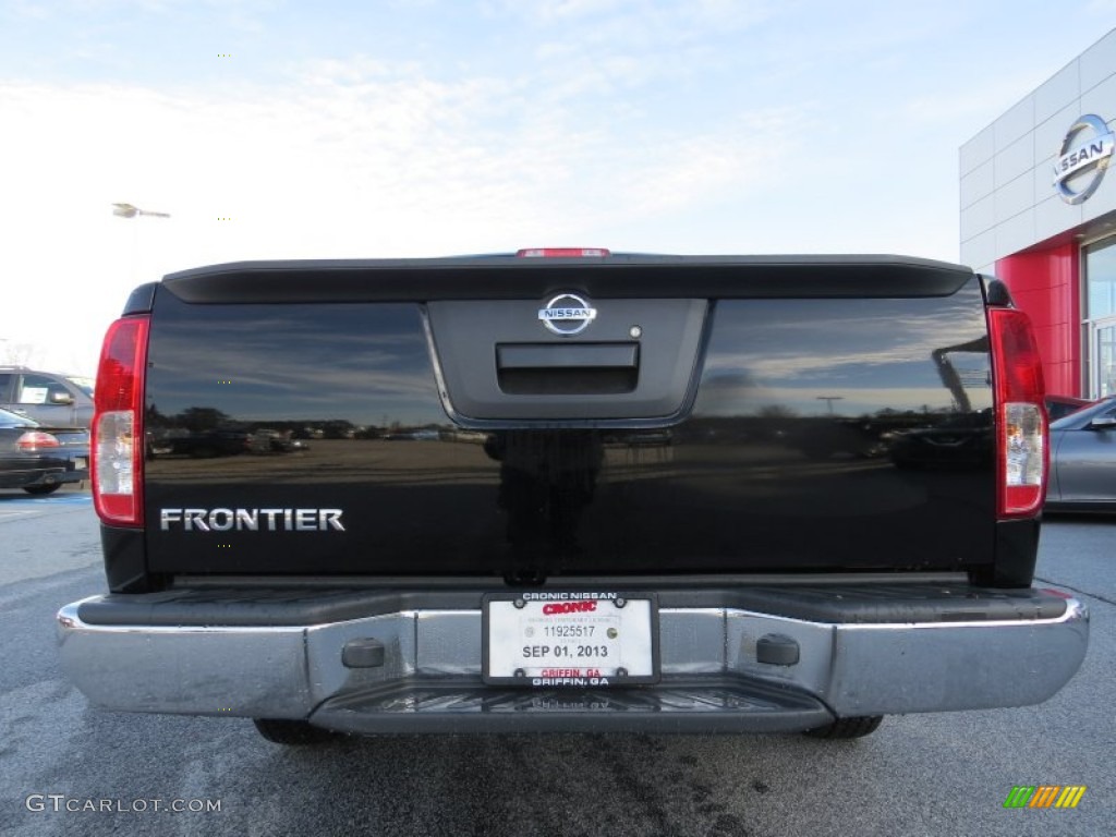 2013 Frontier S King Cab - Super Black / Steel photo #3
