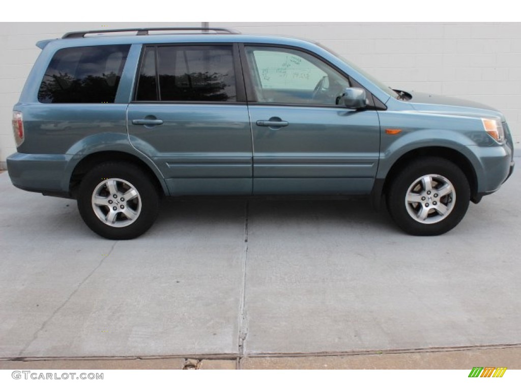 2008 Pilot EX-L - Steel Blue Metallic / Gray photo #5