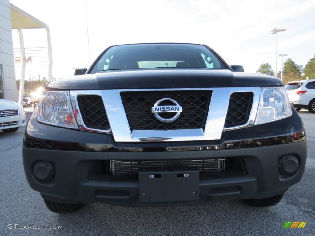 2013 Frontier S King Cab - Super Black / Steel photo #7