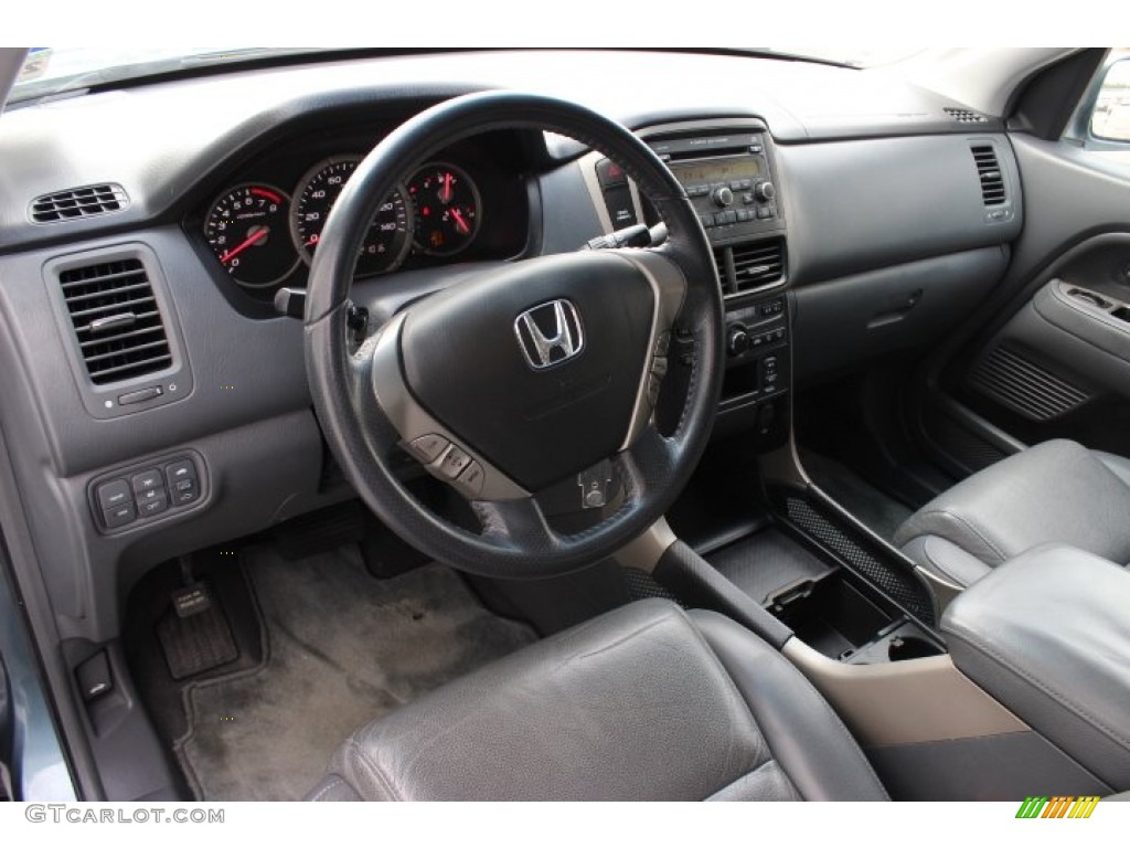 2008 Pilot EX-L - Steel Blue Metallic / Gray photo #8