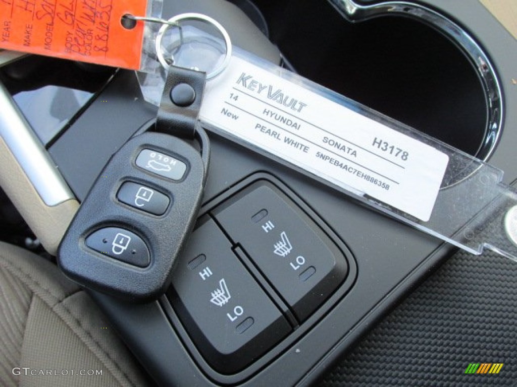 2014 Sonata GLS - Pearl White / Camel photo #14