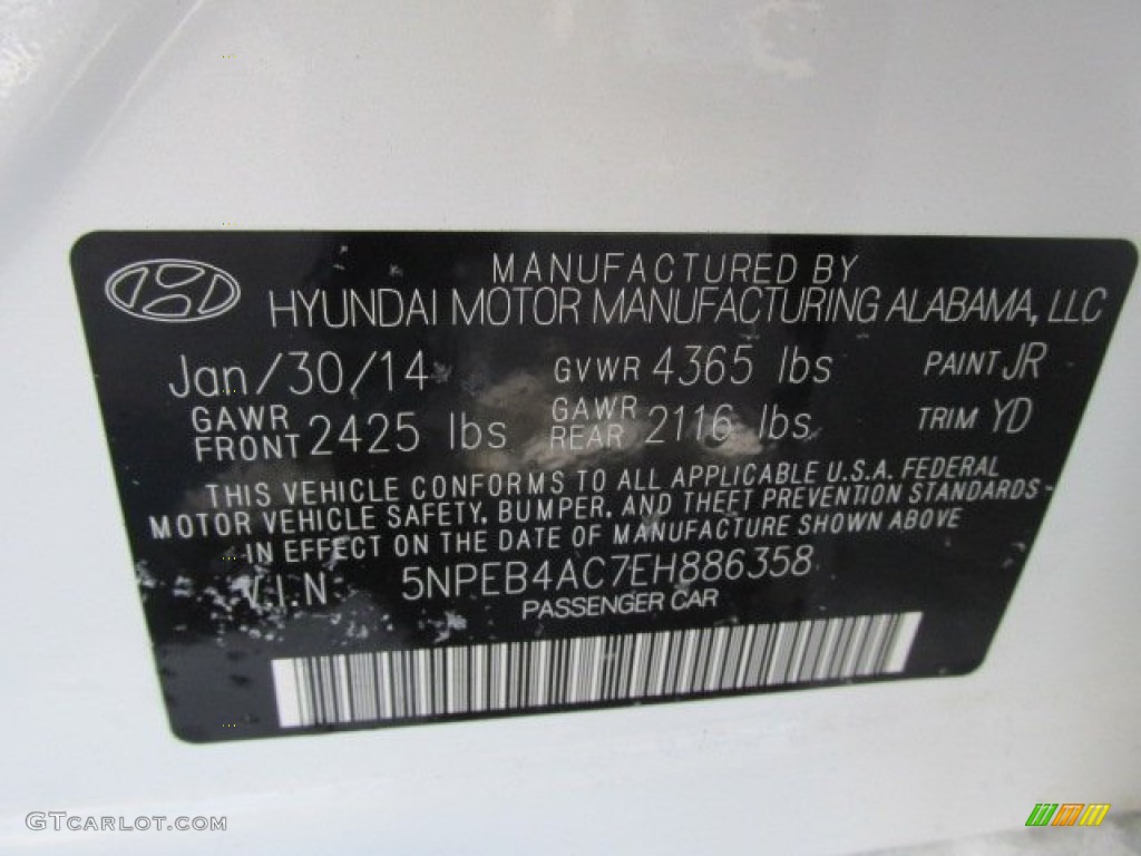 2014 Sonata GLS - Pearl White / Camel photo #15