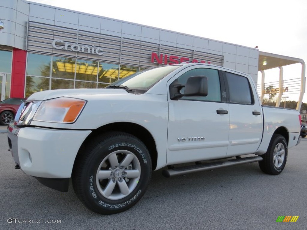 Glacier White Nissan Titan