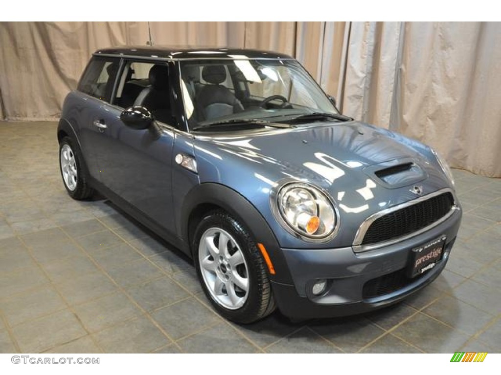 2009 Cooper S Hardtop - Horizon Blue / Black/Grey photo #4