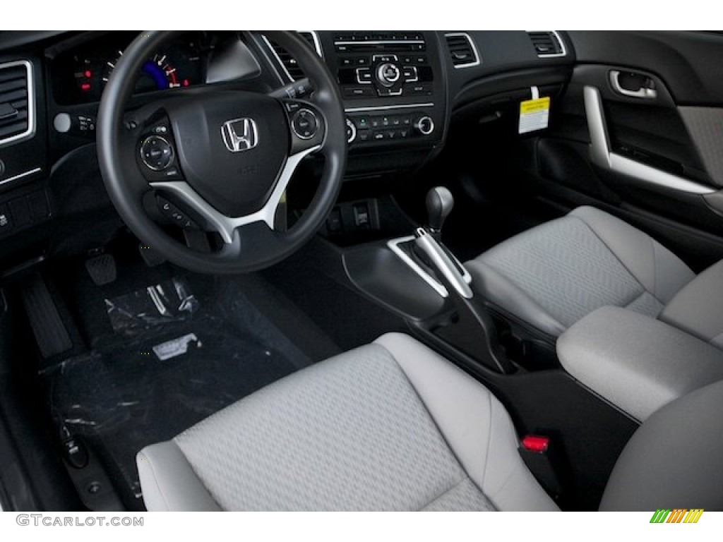 Gray Interior 2014 Honda Civic LX Coupe Photo #90665080