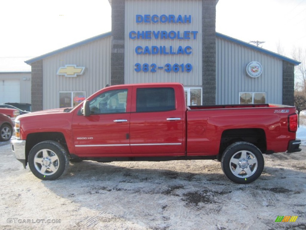 2015 Silverado 2500HD LTZ Crew Cab 4x4 - Victory Red / Cocoa/Dune photo #1