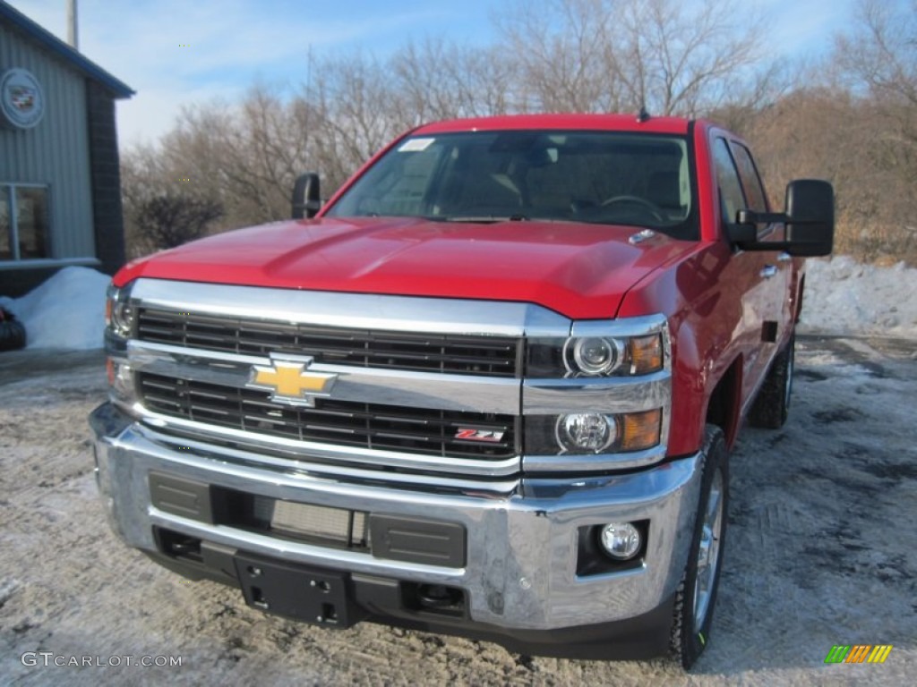 Victory Red 2015 Chevrolet Silverado 2500HD LTZ Crew Cab 4x4 Exterior Photo #90668106