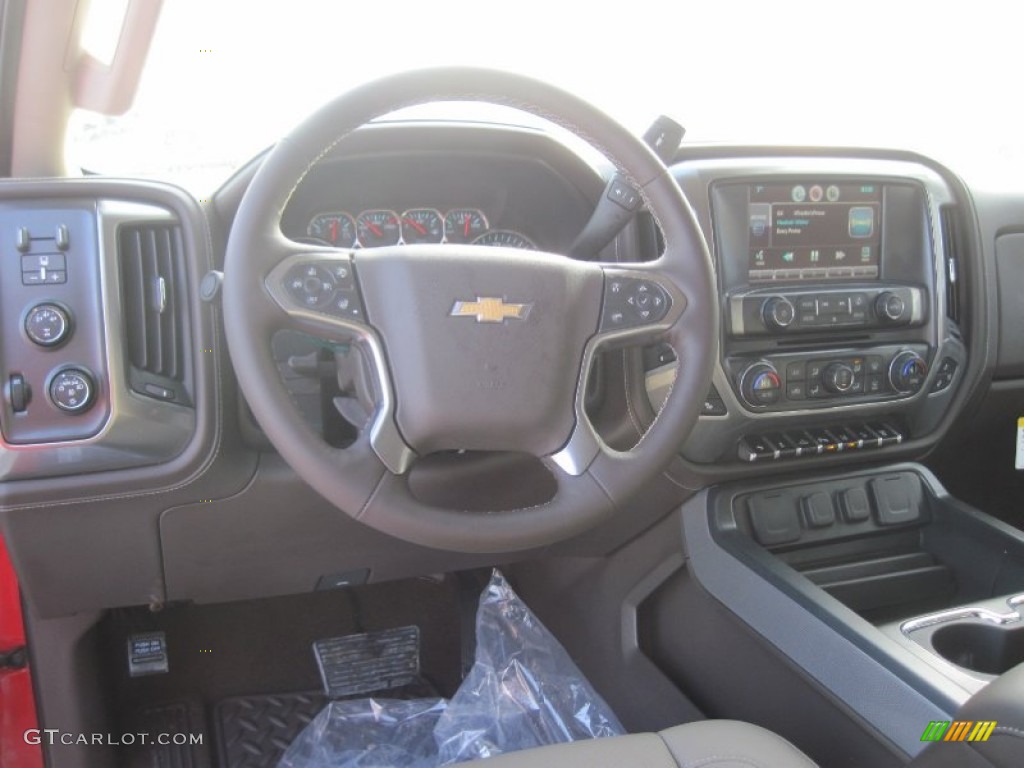 2015 Chevrolet Silverado 2500HD LTZ Crew Cab 4x4 Cocoa/Dune Dashboard Photo #90668328