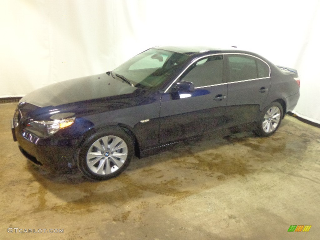 2004 5 Series 545i Sedan - Orient Blue Metallic / Black photo #4