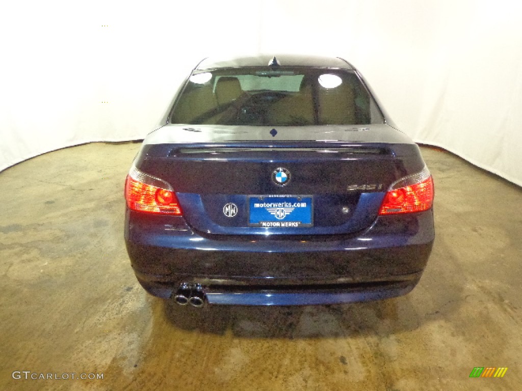 2004 5 Series 545i Sedan - Orient Blue Metallic / Black photo #8