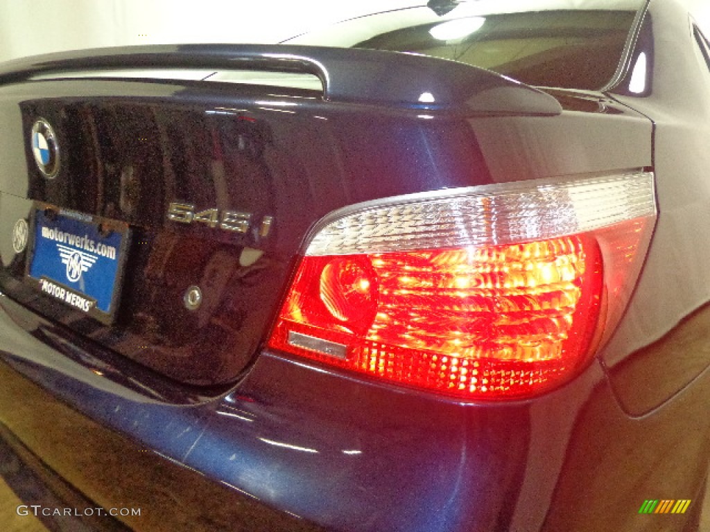 2004 5 Series 545i Sedan - Orient Blue Metallic / Black photo #14