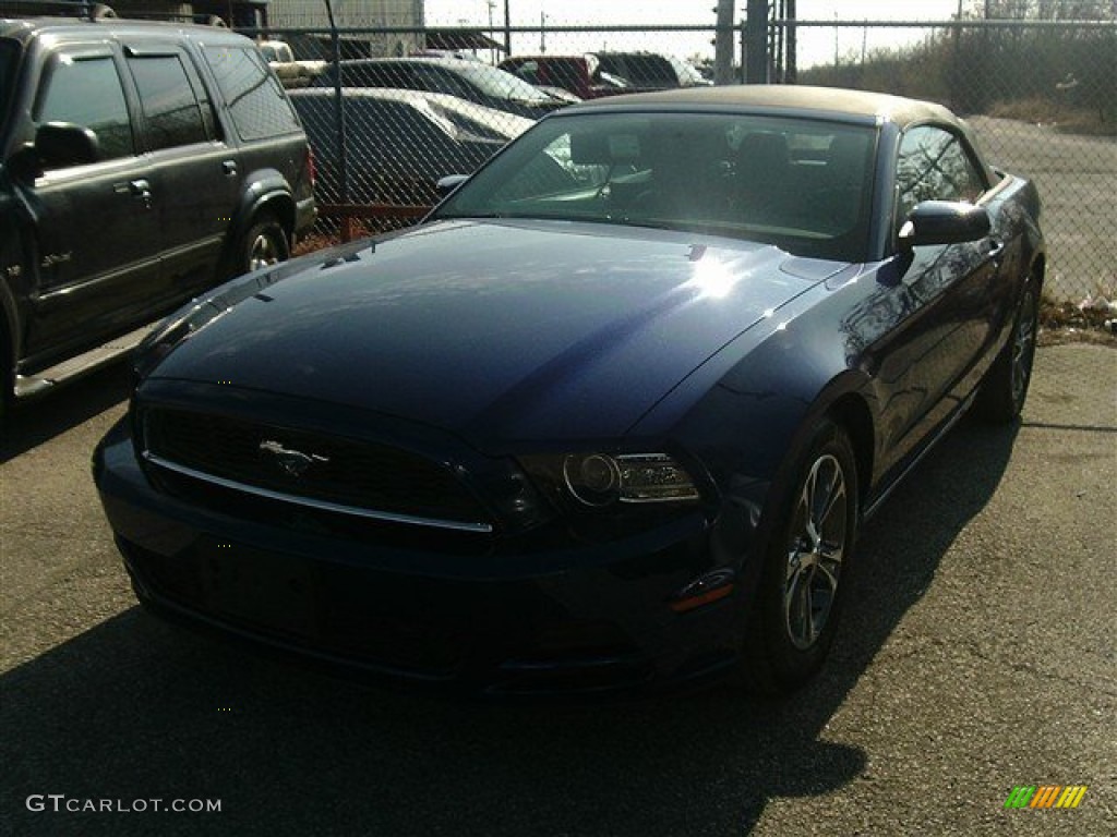 2014 Mustang V6 Convertible - Deep Impact Blue / Charcoal Black photo #2