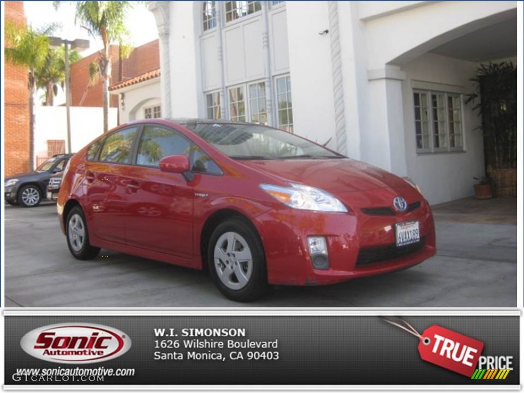 2011 Prius Hybrid IV - Barcelona Red Metallic / Dark Gray photo #26