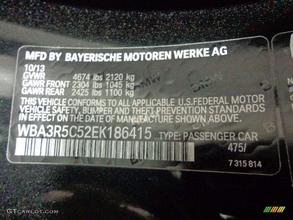 2014 4 Series 435i xDrive Coupe - Black Sapphire Metallic / Black photo #19