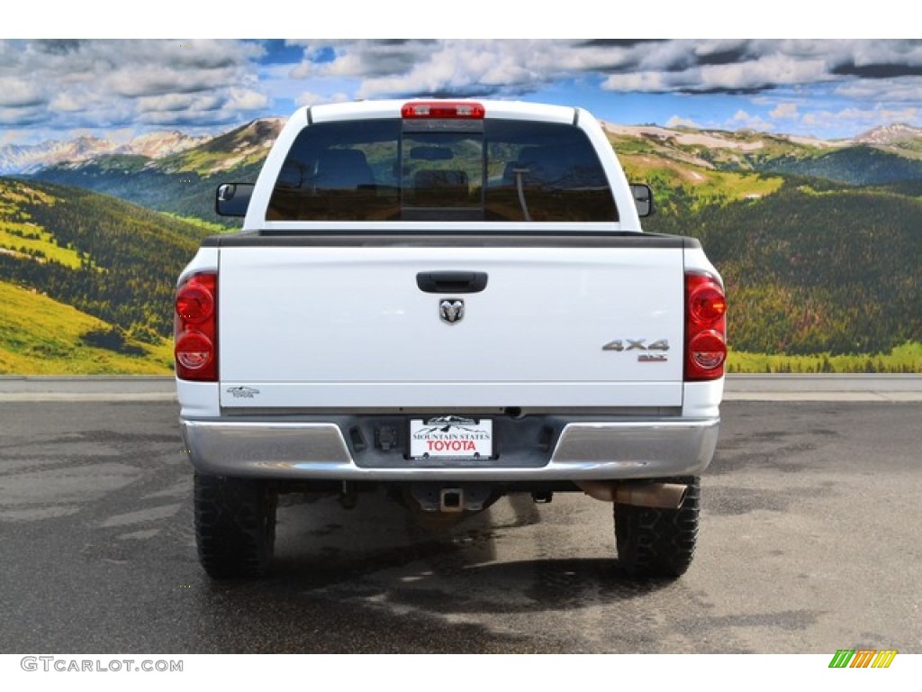 2007 Ram 1500 SLT Mega Cab 4x4 - Bright White / Medium Slate Gray photo #8