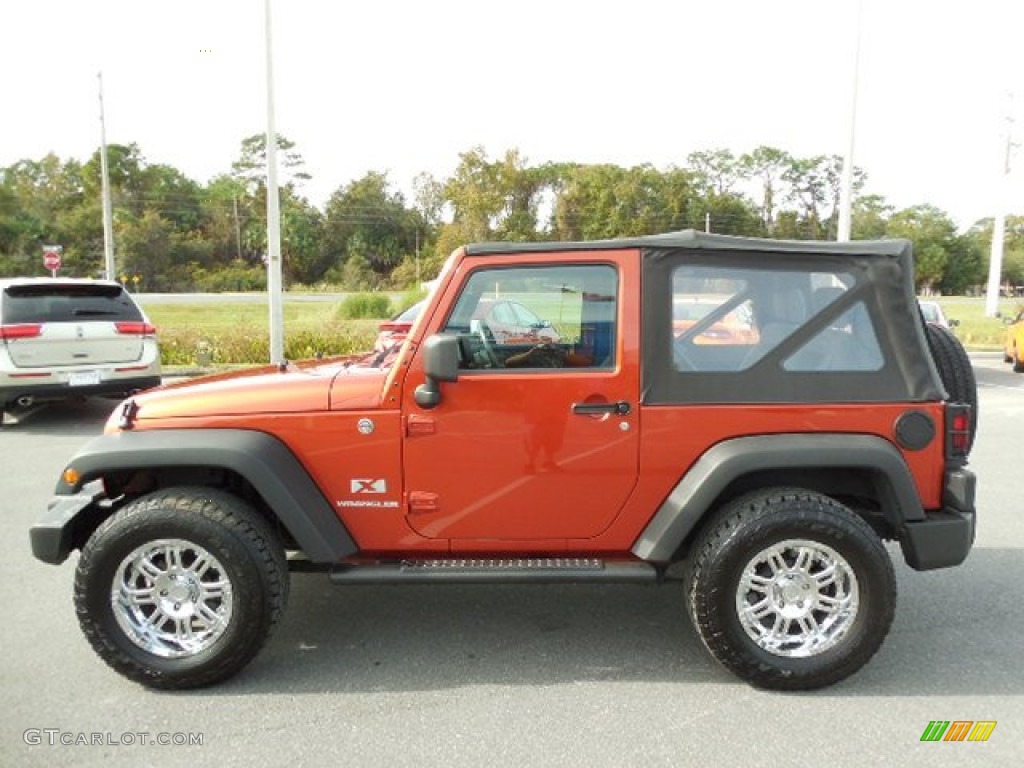 2009 Wrangler X 4x4 - Sunburst Orange Pearl Coat / Dark Slate Gray/Medium Slate Gray photo #2