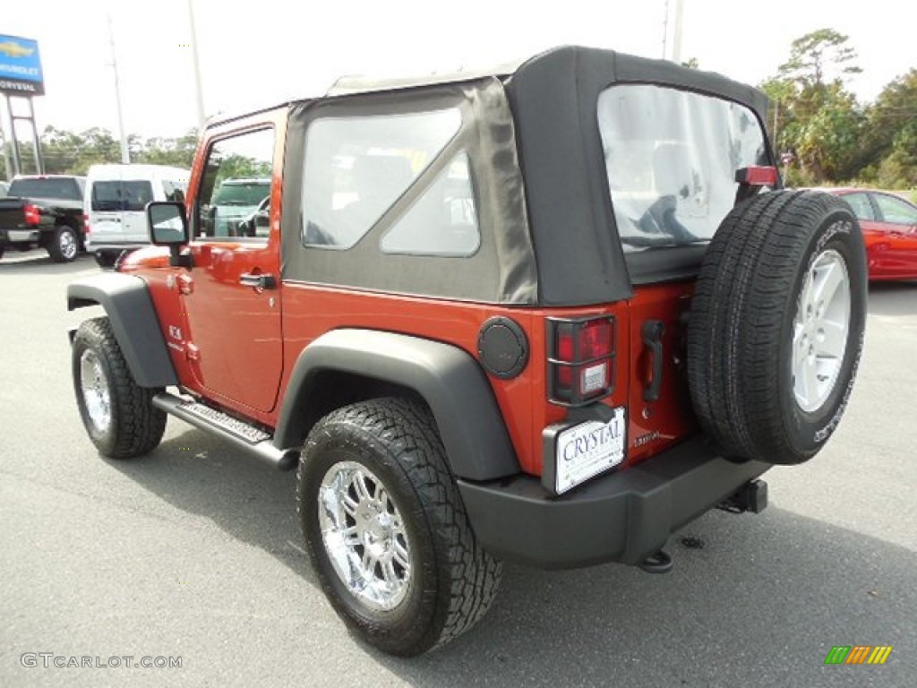 2009 Wrangler X 4x4 - Sunburst Orange Pearl Coat / Dark Slate Gray/Medium Slate Gray photo #3