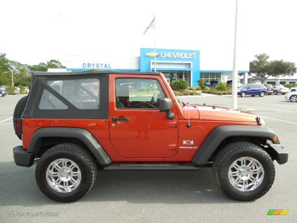 2009 Wrangler X 4x4 - Sunburst Orange Pearl Coat / Dark Slate Gray/Medium Slate Gray photo #9