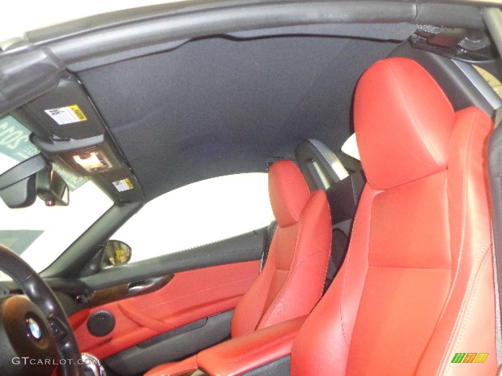 2011 Z4 sDrive35is Roadster - Space Gray Metallic / Coral Red photo #23