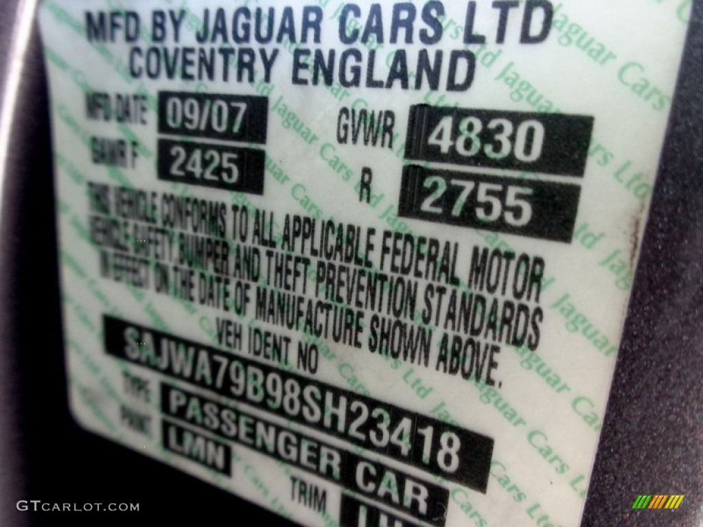 2008 XJ Color Code LMN for Pearl Grey Metallic Photo #90675120