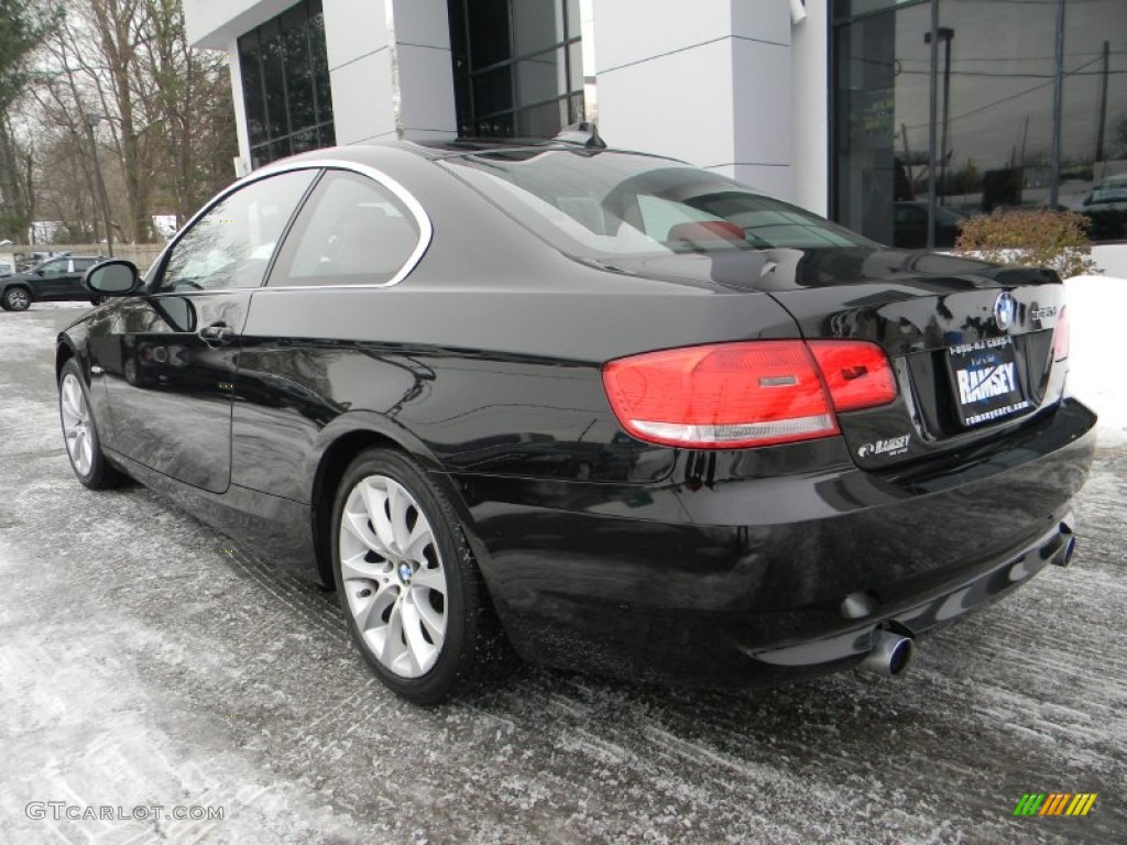 2008 3 Series 335xi Coupe - Jet Black / Coral Red/Black photo #10