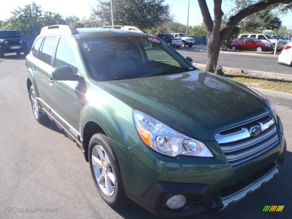 2014 Outback 2.5i Limited - Cypress Green Pearl / Ivory photo #1