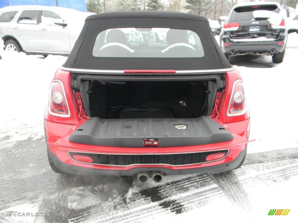 2009 Cooper S Convertible - Chili Red / Black/Rooster Red photo #8