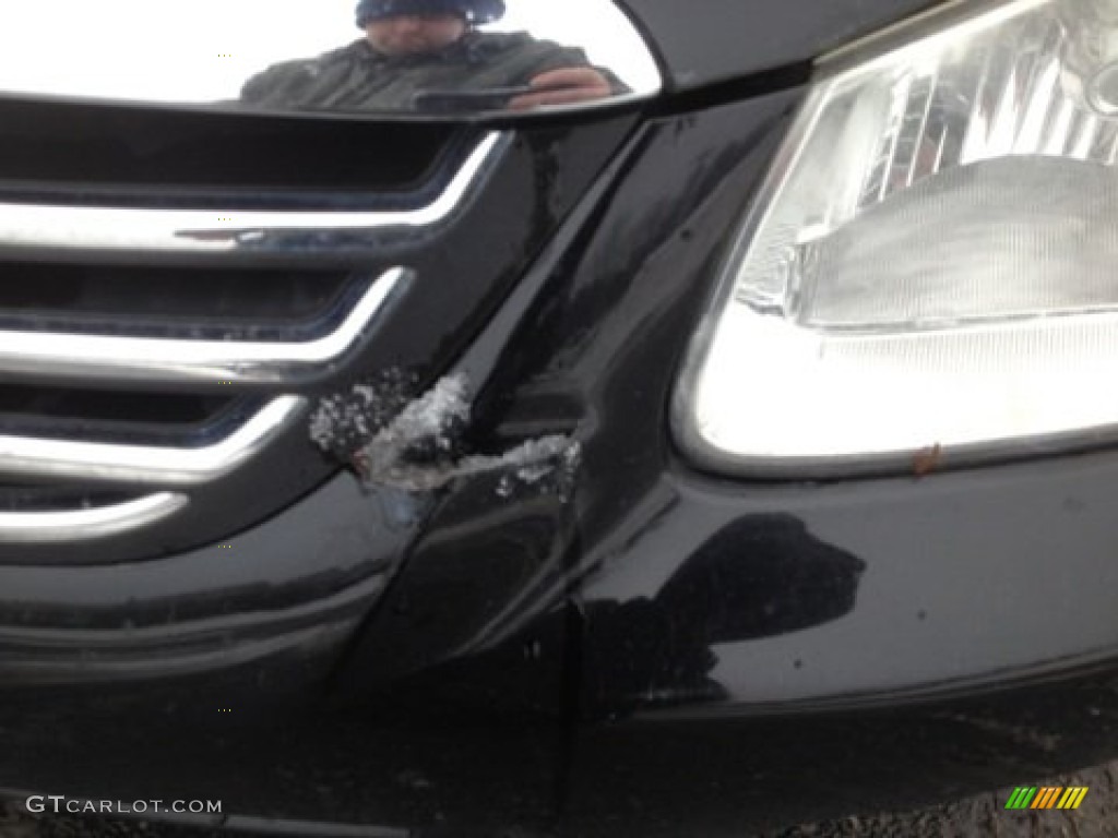 2008 Spectra EX Sedan - Black / Gray photo #2