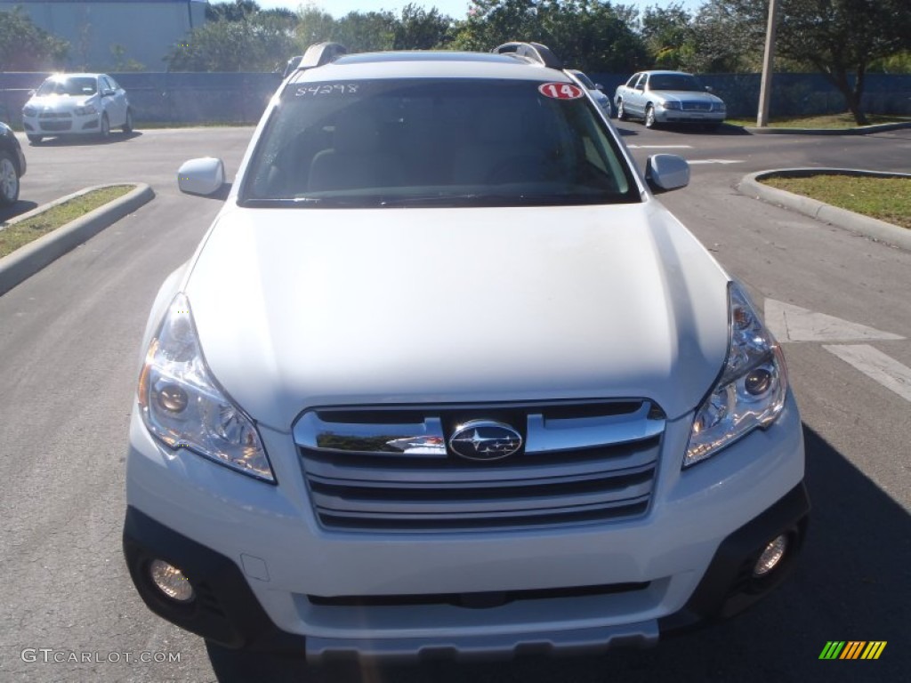 2014 Outback 2.5i Limited - Satin White Pearl / Ivory photo #2