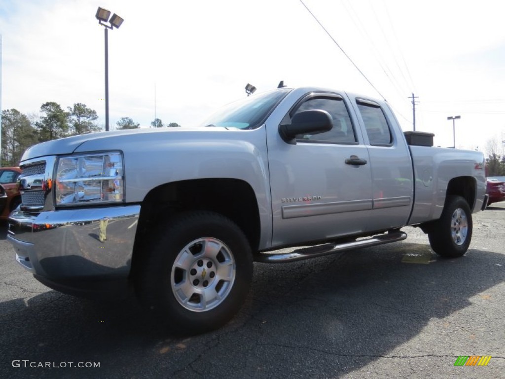 2012 Silverado 1500 LT Extended Cab - Silver Ice Metallic / Ebony photo #3