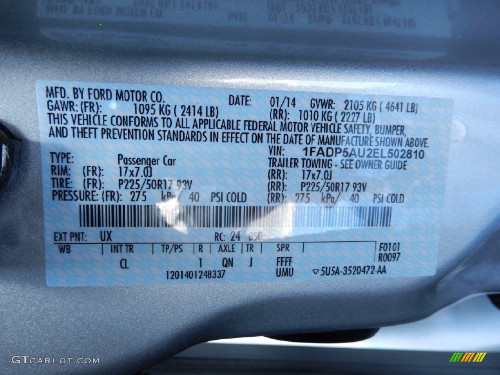 2014 C-Max Color Code UX for Ingot Silver Photo #90683201