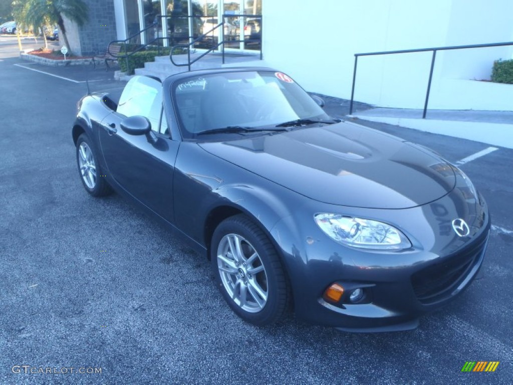 2014 MX-5 Miata Sport Roadster - Meteor Gray / Black photo #17