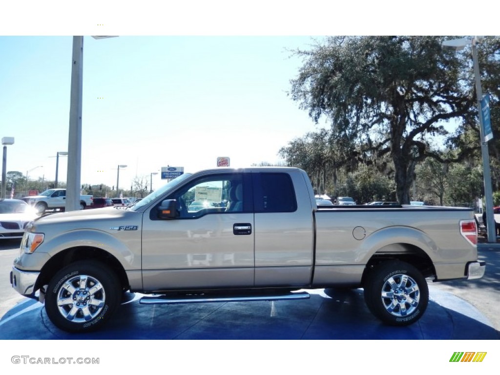 Pale Adobe 2014 Ford F150 XLT SuperCab Exterior Photo #90686419