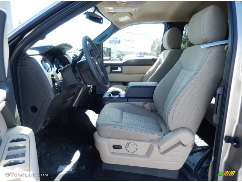 Pale Adobe Interior 2014 Ford F150 XLT SuperCab Photo #90686506