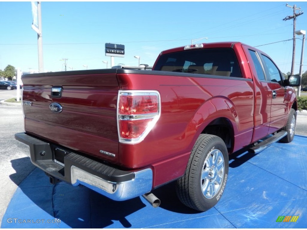 2013 F150 STX SuperCab - Ruby Red Metallic / Steel Gray photo #3