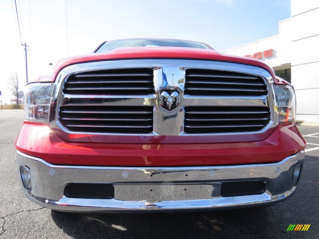 2014 1500 Big Horn Crew Cab - Flame Red / Black/Diesel Gray photo #2