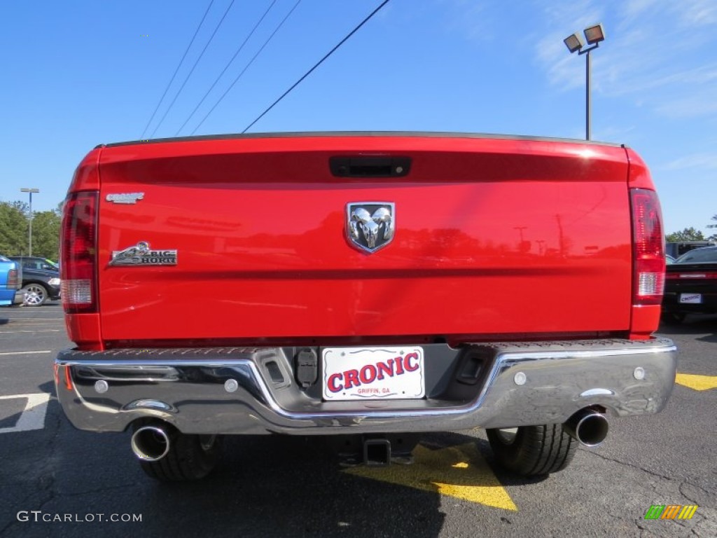 2014 1500 Big Horn Crew Cab - Flame Red / Black/Diesel Gray photo #6
