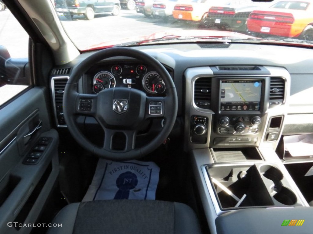 2014 1500 Big Horn Crew Cab - Flame Red / Black/Diesel Gray photo #13