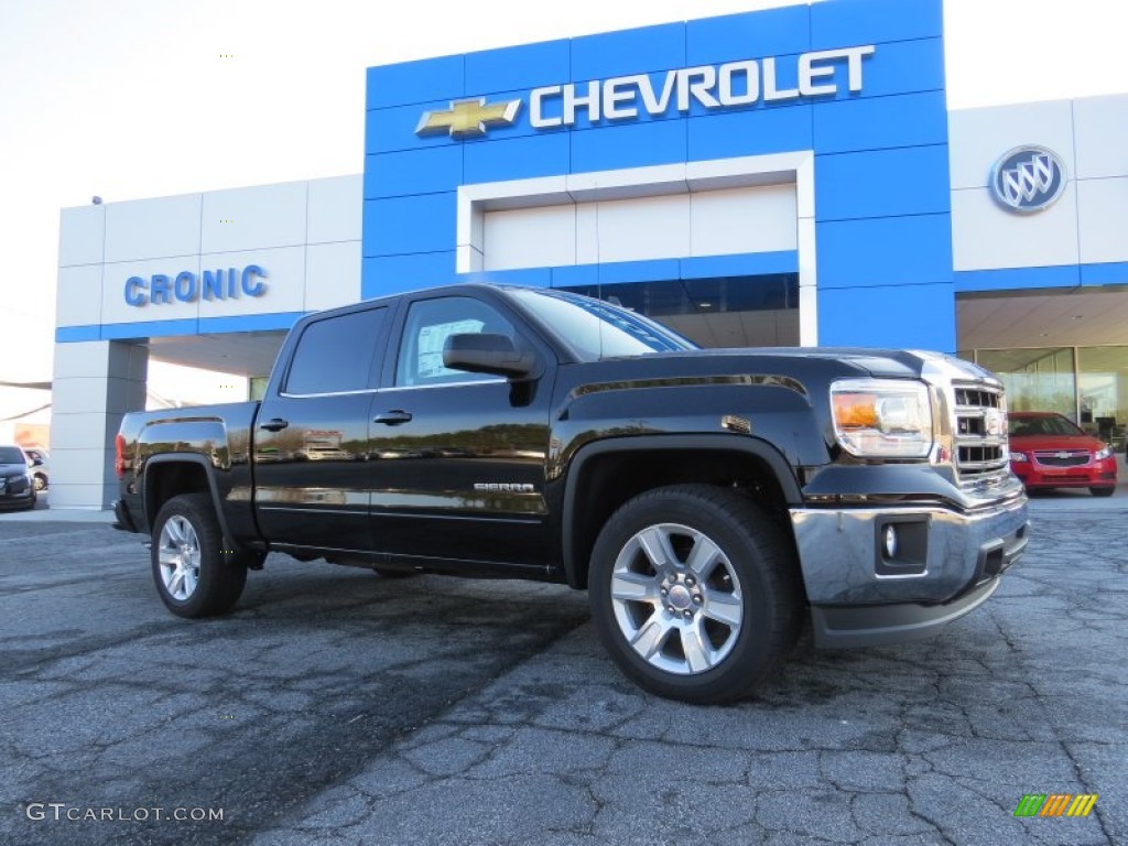 2014 Sierra 1500 SLE Crew Cab - Onyx Black / Jet Black photo #1