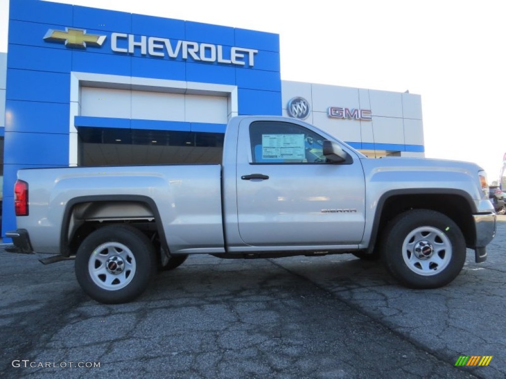 2014 Sierra 1500 Regular Cab - Quicksilver Metallic / Jet Black/Dark Ash photo #8